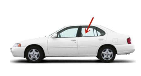 Driver Left Side Rear Door Window Door Glass Compatible with Nissan Altima 4 Door Sedan 1998-2001 Models