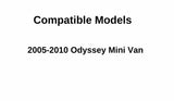Driver Left Side Rear Sliding Cargo Door Window Door Glass Compatible with Honda Odyssey Mini Van 2005-2010 Models