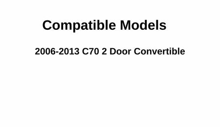 OEM Driver Left Side Rear Quarter Window Quarter Glass Compatible with Volvo C70 2 Door Convertible 2006-2013 Models