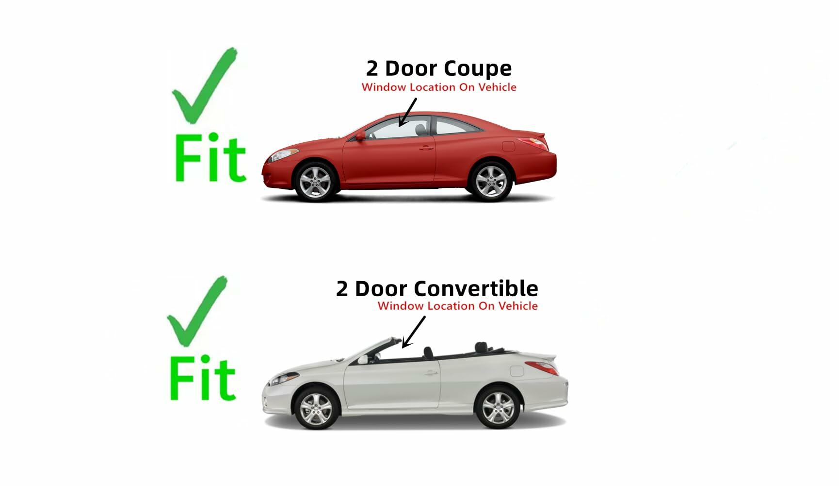 Driver Left Side Front Door Window Door Glass Compatible with Toyota Solara 2004-2008 Models