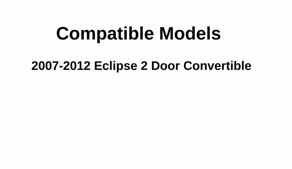 Passenger Right Side Door Window Door Glass Compatible with Mitsubishi Eclipse 2 Door Convertible 2007-2012 Models