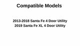 Passenger Right Side Rear Door Window Door Glass Compatible with Hyundai Santa Fe 2013-2018 Models / Santa Fe XL 2019 Models