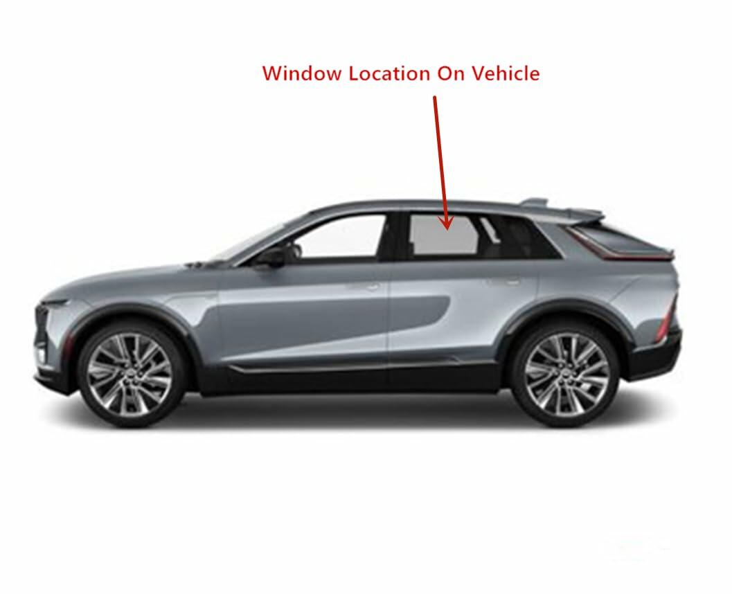 Tempered Driver Left Side Rear Door Window Door Glass Compatible with Cadillac Lyriq 2023-2025 Models