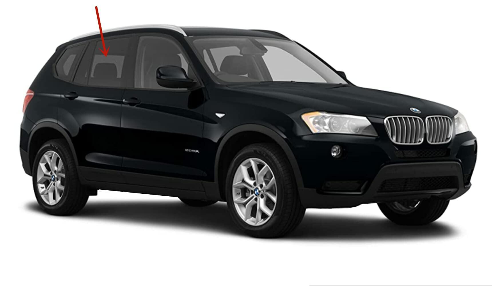 Passenger Right Side Rear Door Window Door Glass Compatible with BMW X3 2011-2012 Models