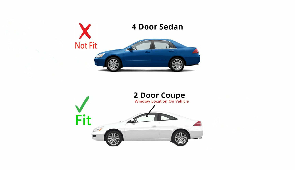 Driver Left Side Door Glass Compatible with Honda Accord 2 Door Coupe 2003-2007 Models