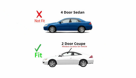 Driver Left Side Door Glass Compatible with Honda Accord 2 Door Coupe 2003-2007 Models