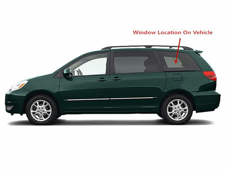 Movable Driver Left Side Quarter Window Quarter Glass Compatible with Toyota Sienna 2004-2010 Models