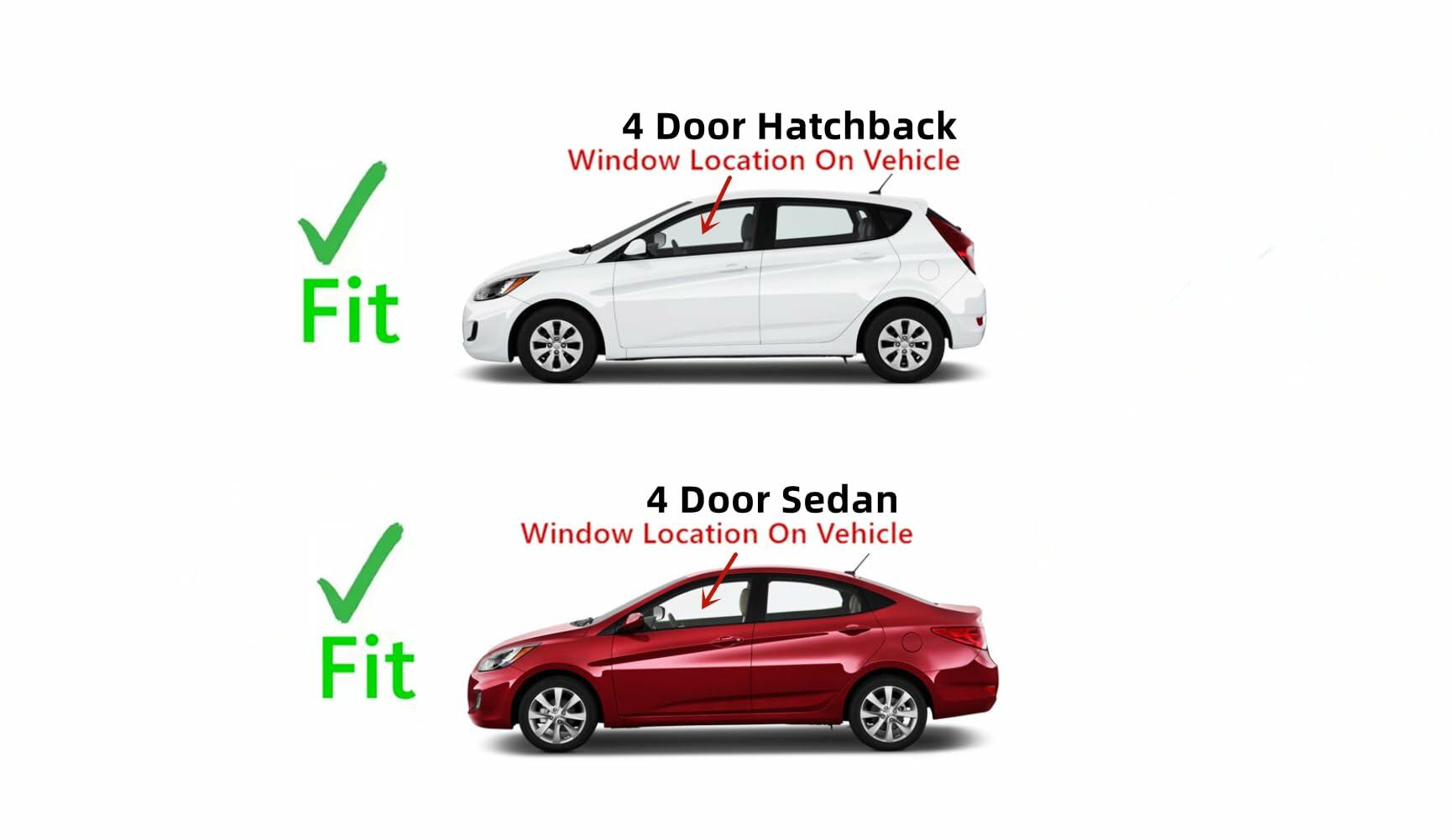 Driver Left Side Front Door Window Door Glass Compatible with Hyundai Accent 2012-2017 Models