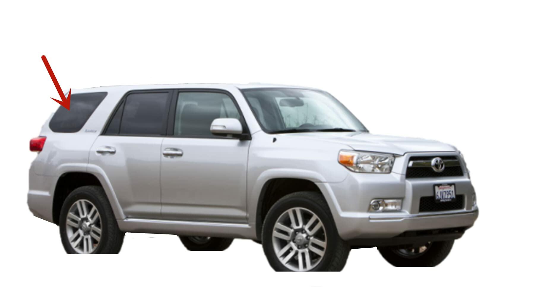 Passenger Right Side Quarter Glass Quarter Window Compatible with Toyota 4Runner 2010-2013 Models