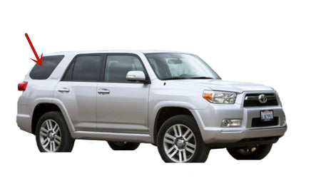 Passenger Right Side Quarter Glass Quarter Window Compatible with Toyota 4Runner 2010-2013 Models
