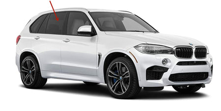 Passenger Right Side Rear Door Window Door Glass Compatible with BMW X5 2014-2018 Models