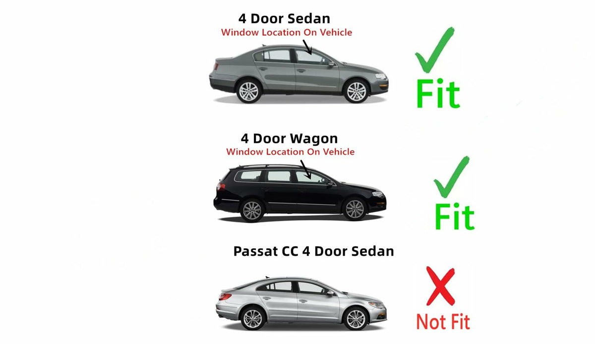 Passenger Right Side Front Door Window Door Glass Compatible with Volkswagen Passat 4 Door Sedan 2006-2011 Models