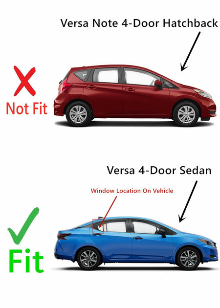 Passenger Right Side Rear Vent Glass Vent Window Compatible with Nissan Versa 4 Door Sedan 2012-2019 Models