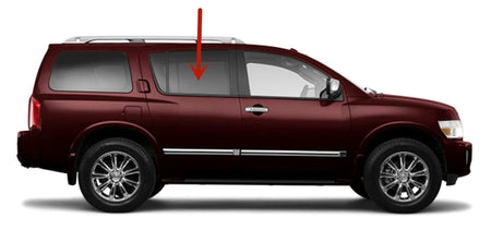 Passenger Right Side Rear Door Window Door Glass Compatible with Nissan Armada 2005-2015/Nissan Pathfinder Armada 2004/Infiniti QX56 2004-2010
