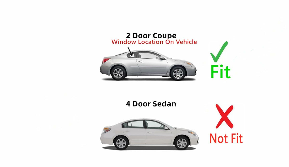 OEM Passenger Right Side Quarter Window Quarter Glass Compatible with Nissan Altima 2 Door Coupe 2008-2013 Models