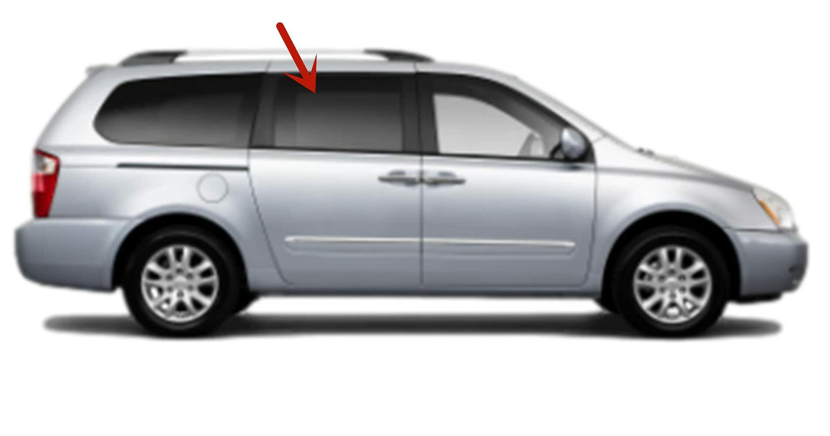 Passenger Right Side Rear Sliding Cargo Door Window Door Glass Compatible with Kia Sedona 2006-2014 Models/Hyundai Entourage 2007-2011 Models