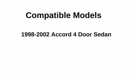 Tempered Passenger Right Side Rear Door Window Door Glass Compatible with Honda Accord 4-Door Sedan 1998-2002 Models