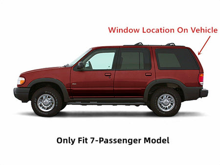 Heated Back Tailgate Window Back Glass Compatible with Mercury Mountaineer 2002 7 Passenger Models