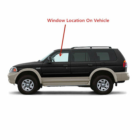 Driver Left Side Front Door Window Door Glass Compatible with Mitsubishi Montero Sport 1997-2007 Models