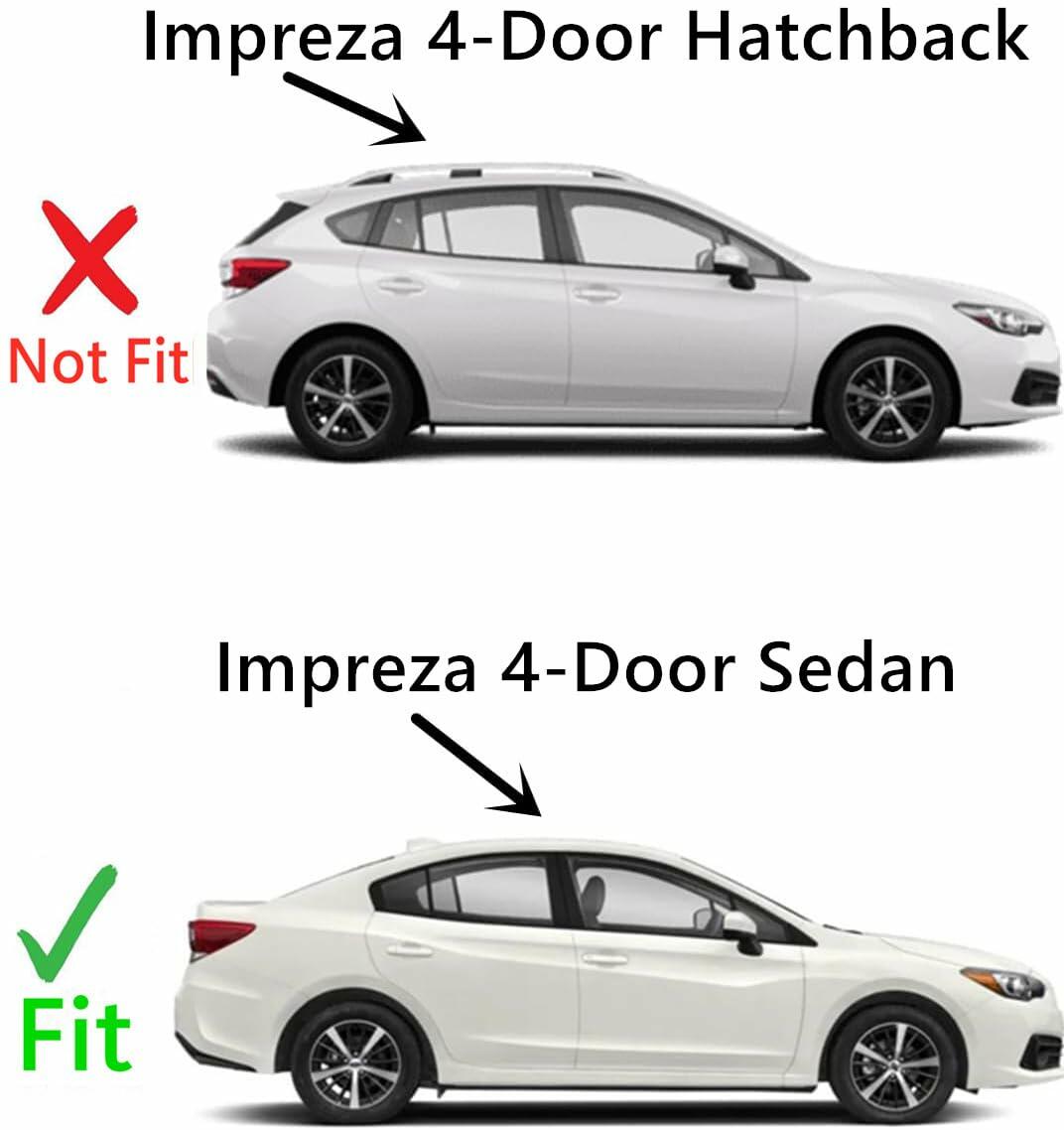 Passenger Right Side Rear Door Window Door Glass Compatible with Subaru Impreza 4 Door Sedan 2017-2023 Models