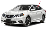 Driver Left Side Rear Door Window Door Glass Compatible with Nissan Sentra 4 Door Sedan 2013-2019 Models