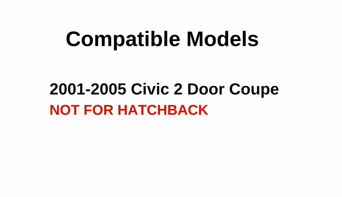 Driver Left Side Door Window Door Glass Compatible with Honda Civic 2 Door Coupe 2001-2005 Models