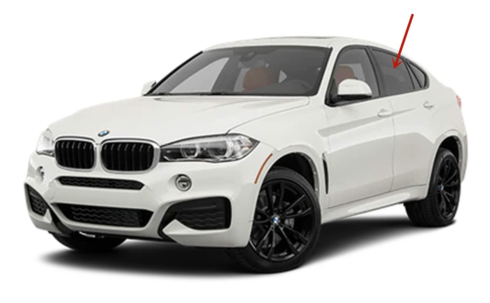 Driver Left Side Rear Door Window Door Glass Compatible with BMW X6 2015-2019 Model
