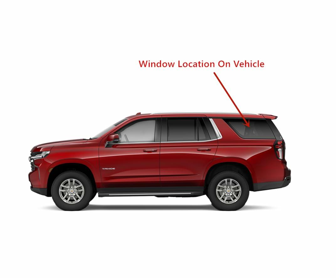 Driver Left Side Quarter Window Quarter Glass Compatible with Chevrolet Tahoe / GMC Yukon 2021-2026 Models (Not For Yukon XL)
