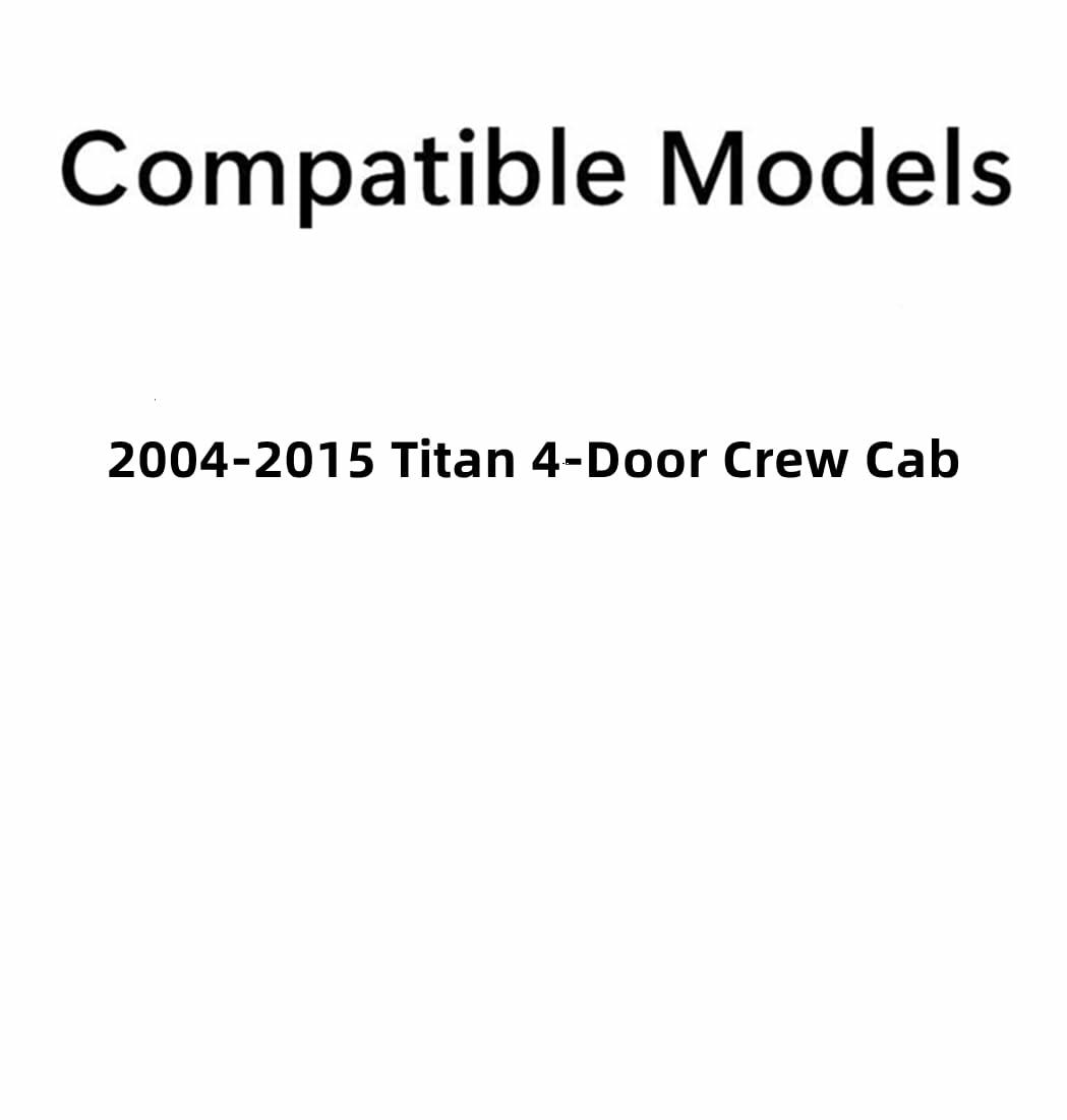 Passenger Right Side Rear Door Window Door Glass Compatible with Nissan Titan 4 Door Crew Cab 2004-2015 Models