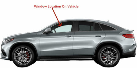 Tempered Driver Left Side Front Door Window Door Glass Compatible with Mercedes Benz GLE43AMG GLE63AMG GLE350d GLE450 2016-2019 4-Door Coupe Models