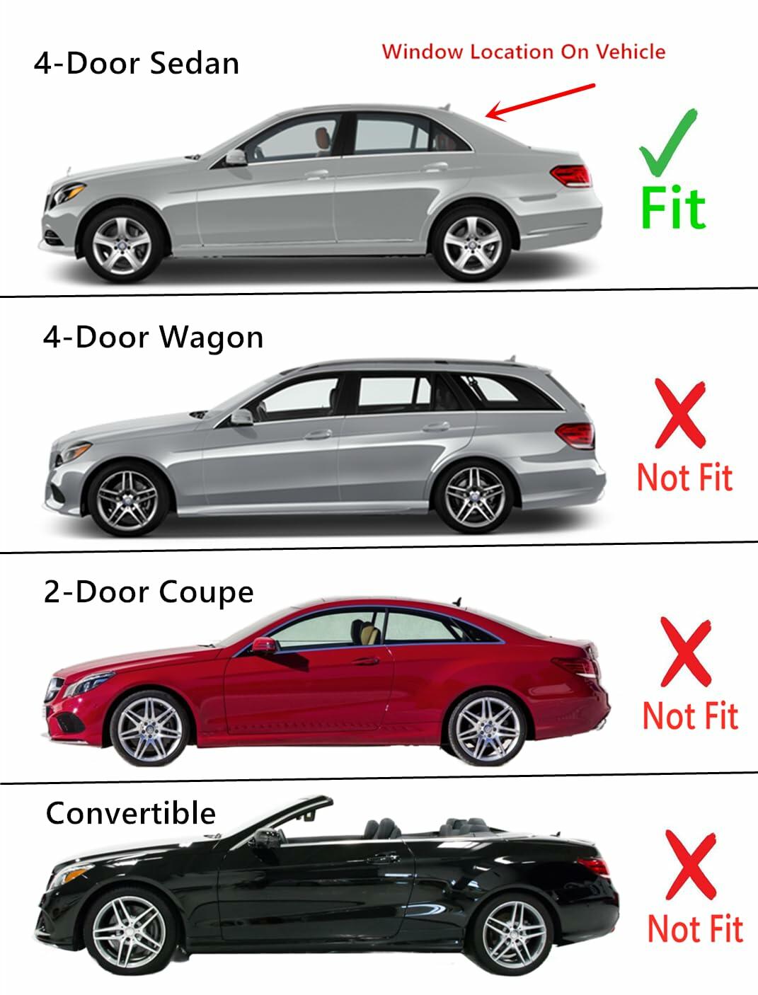 Heated Rear Back Window Back Glass Compatible with Mercedes Benz E250 E350 E400 E550 E63AMG 4-Door Sedan 2010-2016 Models