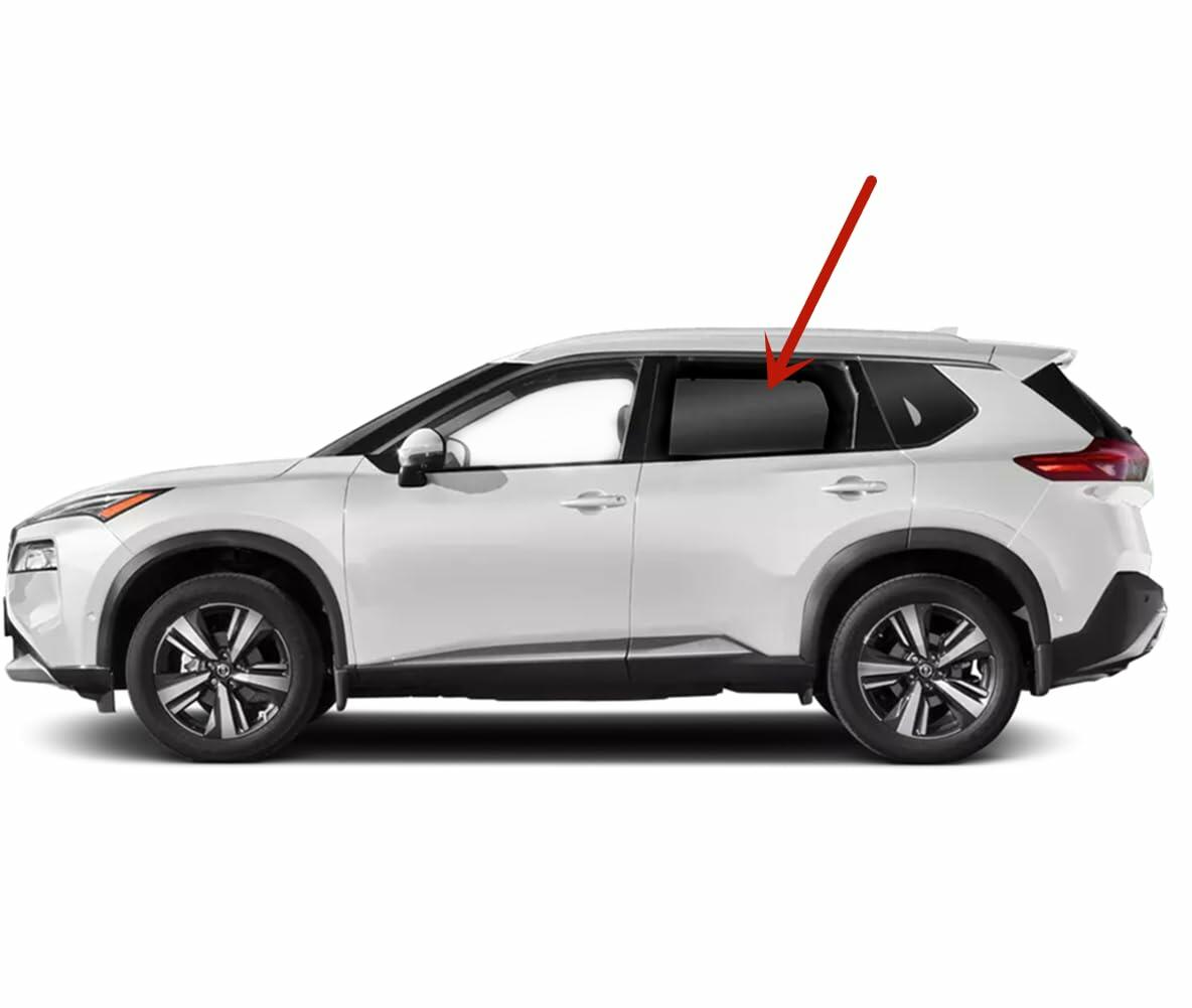 Tempered Driver Left Side Rear Door Window Door Glass Compatible with Nissan Rogue 2021-2026 Models (Not For Rogue Sport)