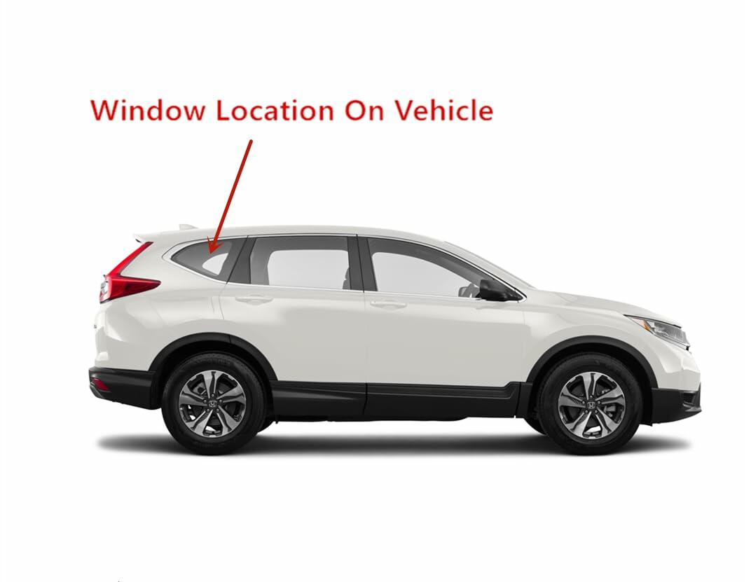 Clear Passenger Right Side Quarter Window Quarter Glass Compatible with Honda CR-V 2017-2022 Models