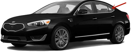 Driver Left Side Rear Vent Window Vent Glass Compatible with Kia Cadenza 2014-2016 Models