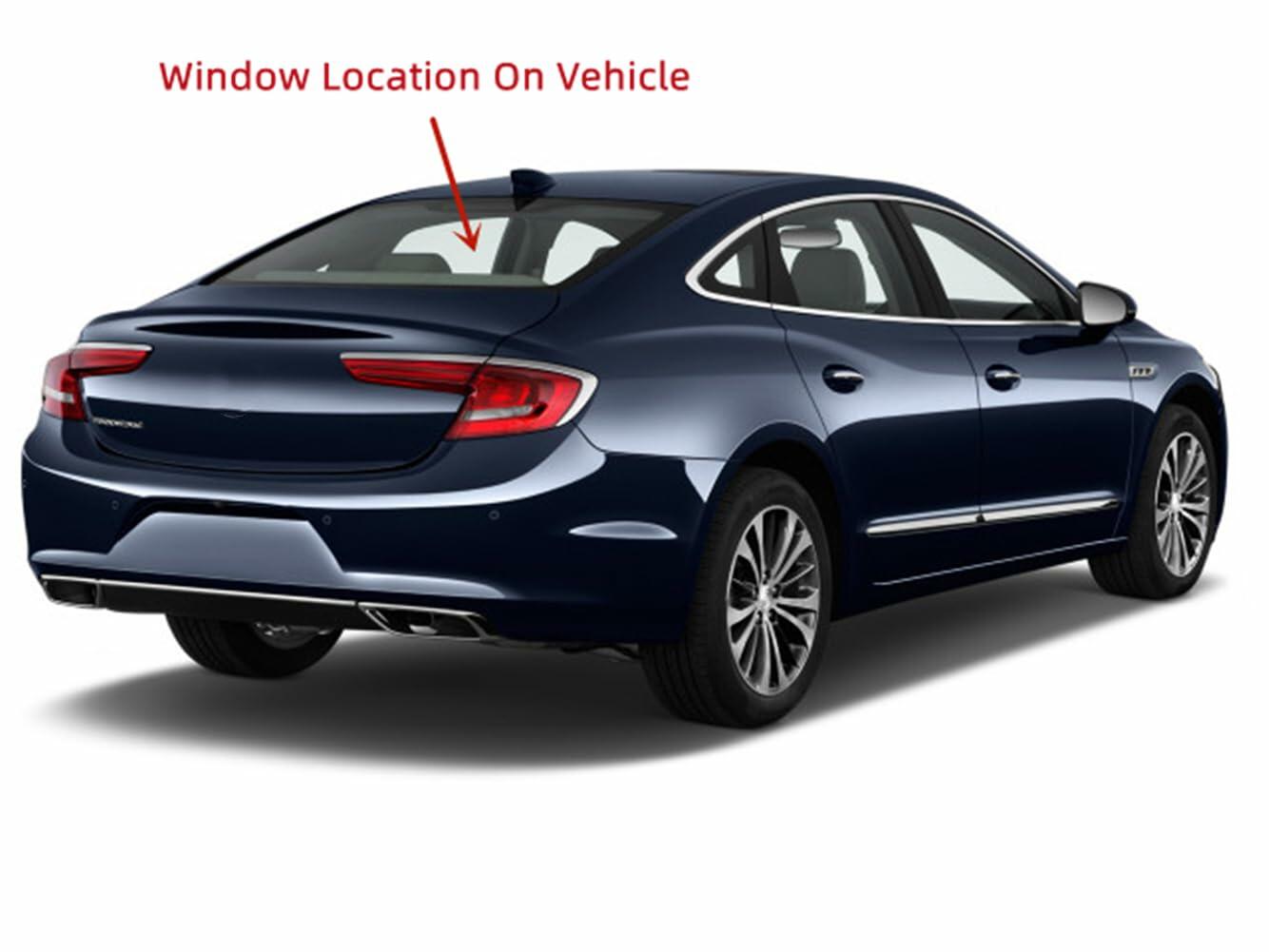 Heated W/Antenna Rear Window Back Glass Compatible with Buick LaCrosse 2017-2019 Models