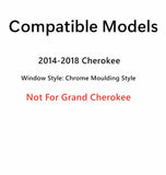 Chrome Molding Style Passenger Right Side Quarter Window Quarter Glass Compatible with Jeep Cherokee 2014-2018 Models (Not For Grand Cherokee)