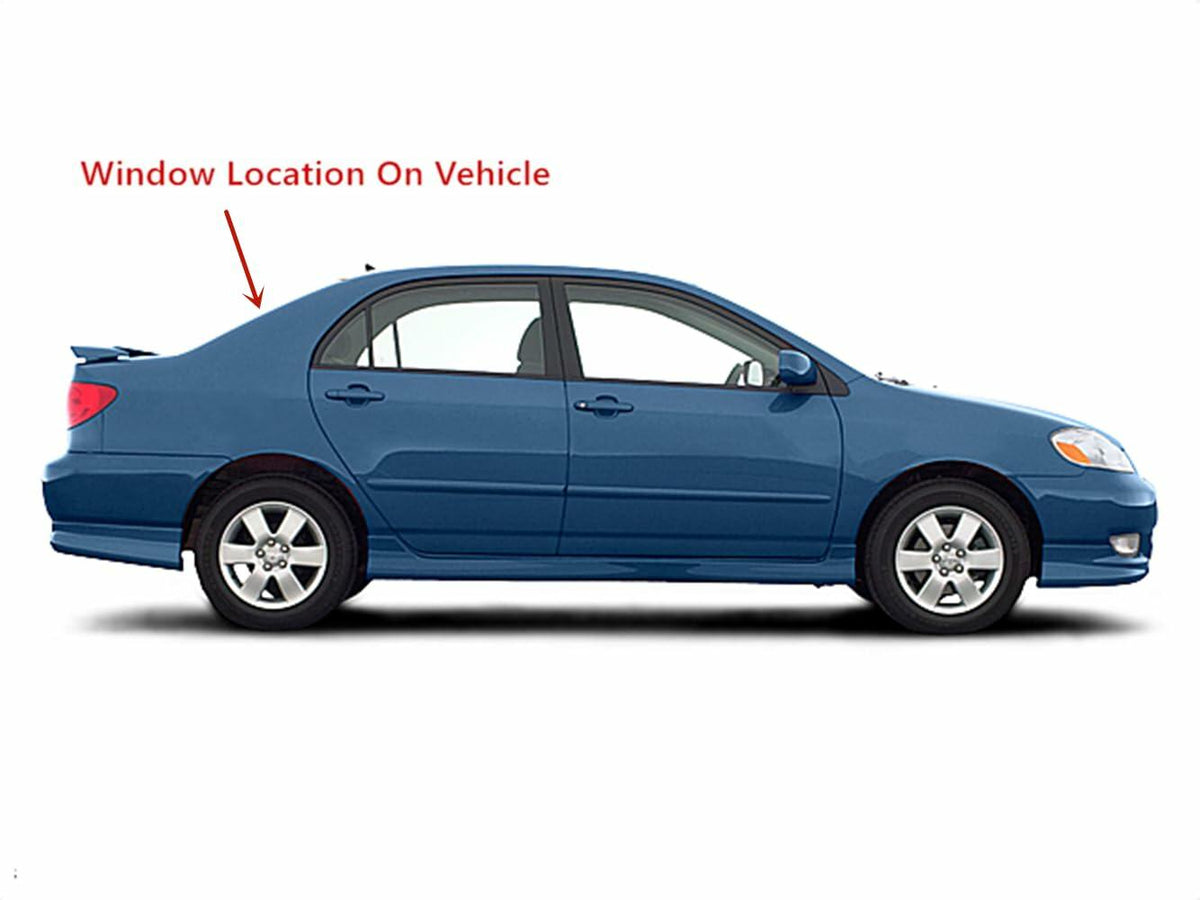 Heated Rear Back Window Back Glass Compatible with Toyota Corolla 2003-2008 Models