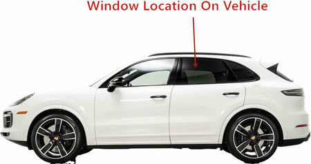 Tempered Driver Left Side Rear Door Window Door Glass Compatible with Porsche Cayenne SUV 2019-2024 Models (Not For Coupe)