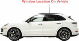 Tempered Driver Left Side Rear Door Window Door Glass Compatible with Porsche Cayenne SUV 2019-2024 Models (Not For Coupe)