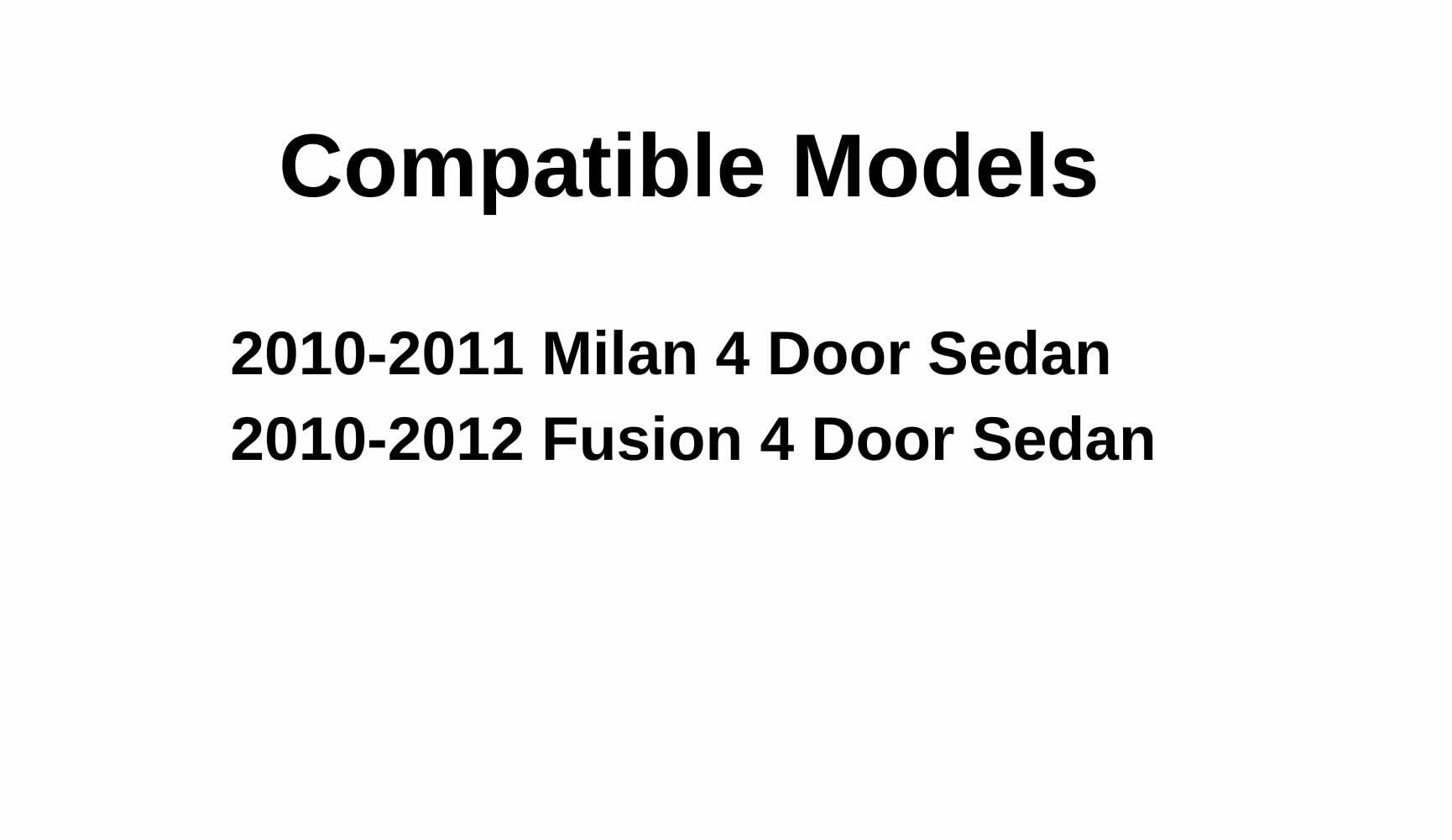 Heated Back Window Back Glass Compatible with Ford Fusion / Mercury Milan 2010-2012 Models