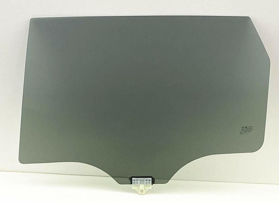Driver Left Side Rear Door Window Door Glass Compatible with Hyundai Santa Fe 2019-2023 Models