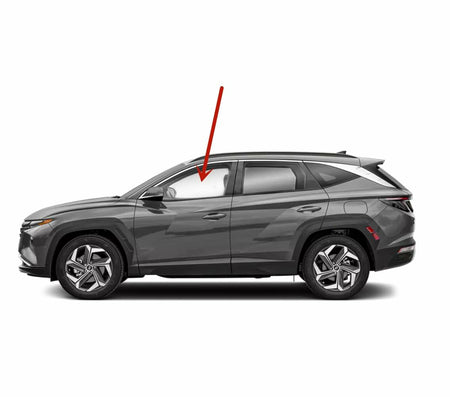 Tempered Driver Left Side Front Door Window Door Glass Compatible with Hyundai Santa Cruz 2022-2026 / Tucson 2022-2026 Models