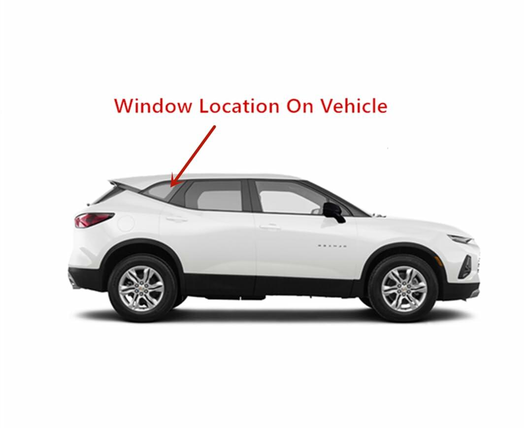 Tempered Passenger Right Side Rear Quarter Window Quarter Glass Compatible with Chevrolet Blazer 2019-2026 Models (Not For Blazer EV)