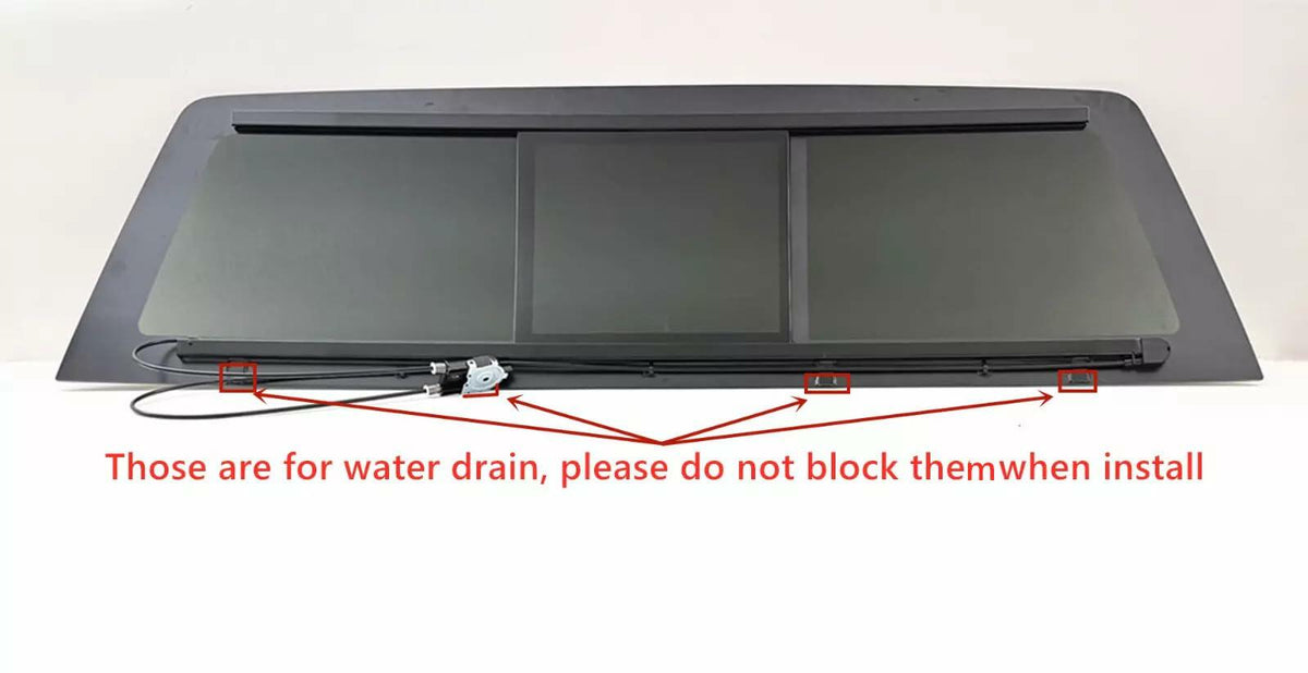 Power Style Back Slider Window Back Glass Compatible with GMC Sierra & Cherolet Silverado 1500 2011-2013 / 2500 2011-2014 / 3500 2011-2014 Models