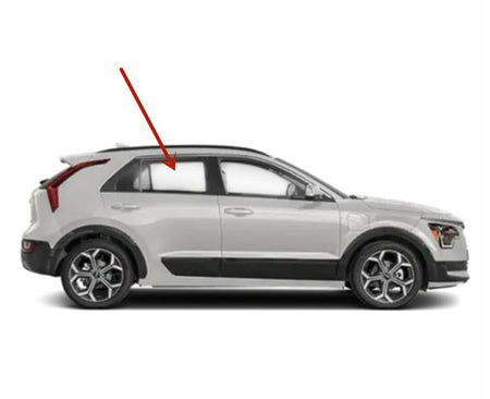 Clear Tempered Passenger Right Side Rear Door Window Door Glass Compatible with Kia Niro / Niro EV 2023-2026 Models