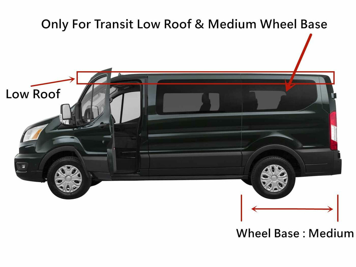 Tempered Privacy Driver Left Side Quarter Window Quarter Glass Compatible with Ford Transit 83.2" Low-Roof & Medium Wheel Base Van 2015-2026 Models (Not For Mid-Roof, High-Roof, or Connect)