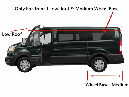 Tempered Privacy Driver Left Side Quarter Window Quarter Glass Compatible with Ford Transit 83.2" Low-Roof & Medium Wheel Base Van 2015-2026 Models (Not For Mid-Roof, High-Roof, or Connect)