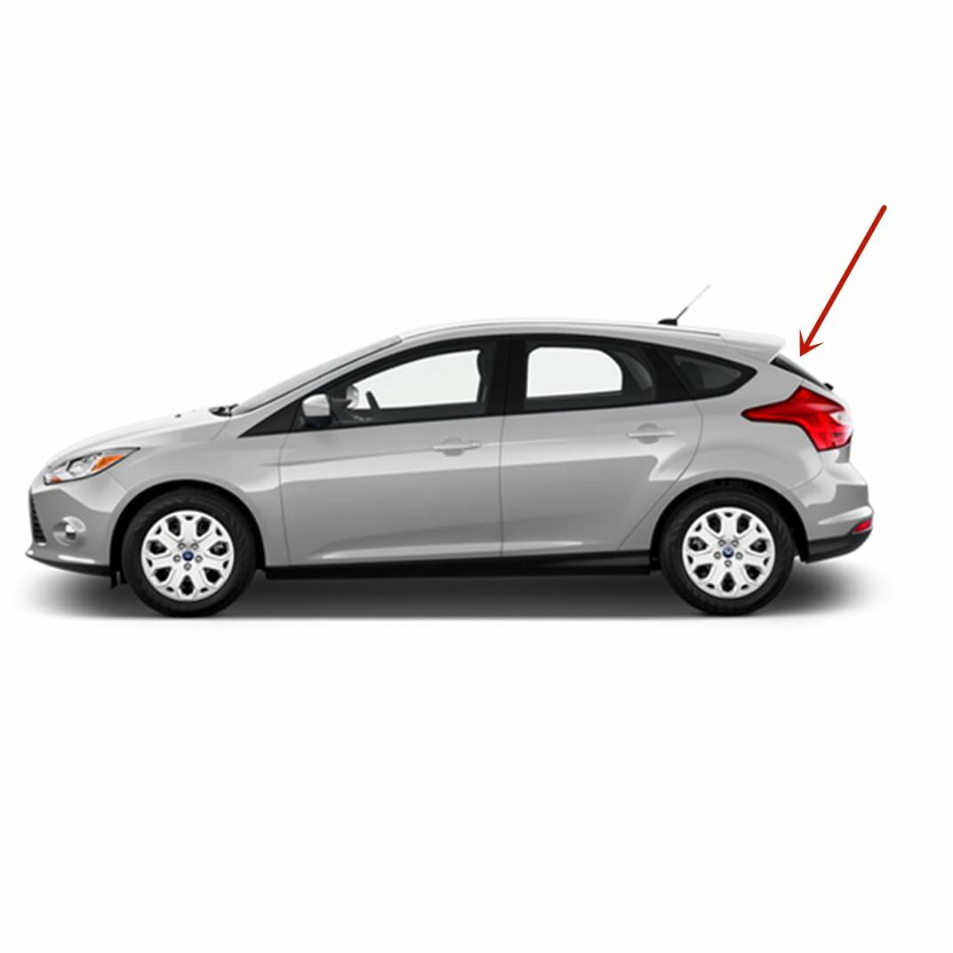 Heated Back Window Back Glass Compatible with Ford Focus 2012-2014 4 Door Hatchback Models