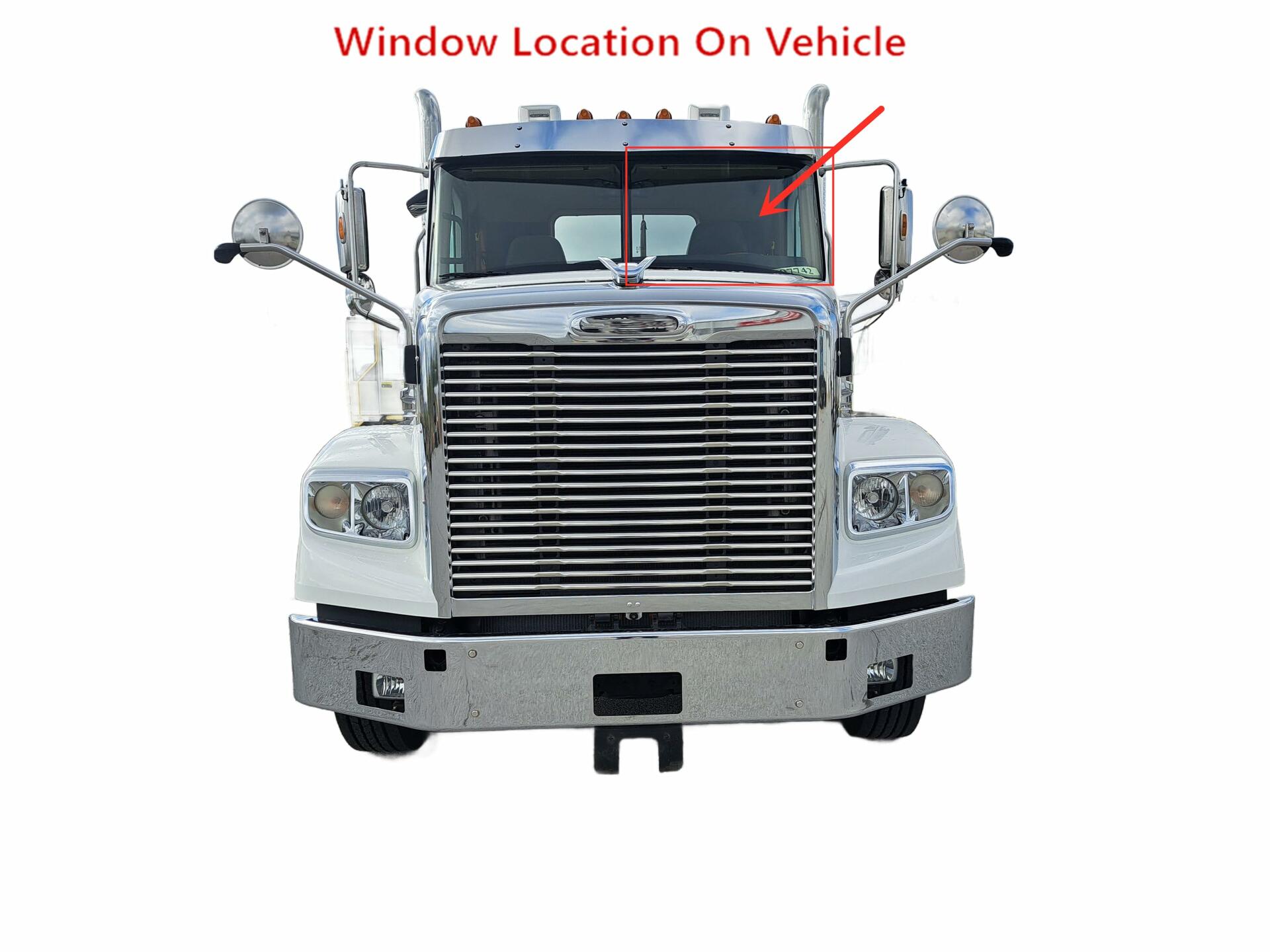 Laminated Driver Left Side Front Windshield Window Glass Compatible with Freightliner Coronado Columbia 122SD 2012-2022 Models