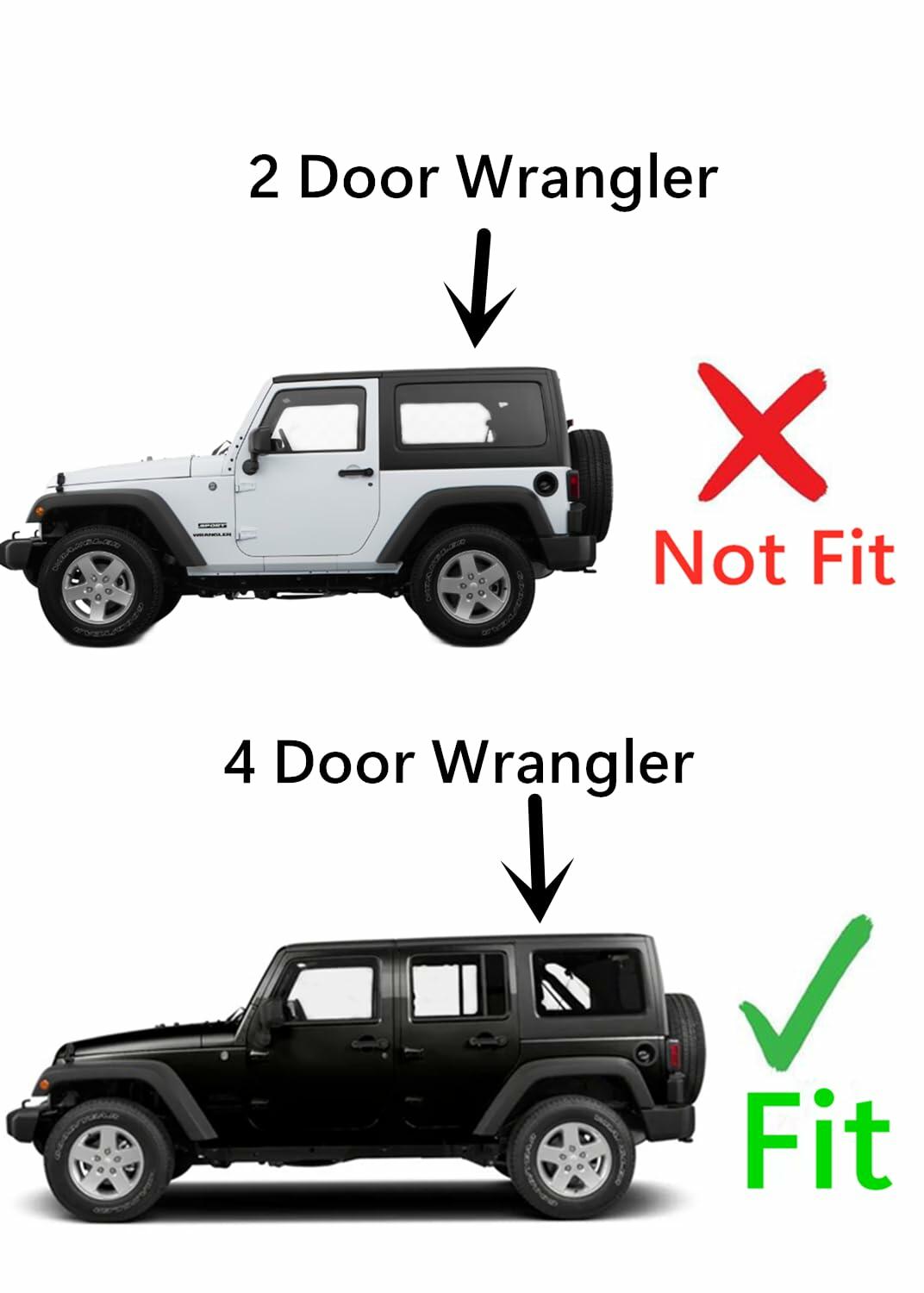 Tempered Driver Left Side Quarter Window Quarter Glass Compatible with Jeep Wrangler 2011-2017 & Wrangler JK 2018 4-Door Models Only (Hardtop Must Be Same Year)